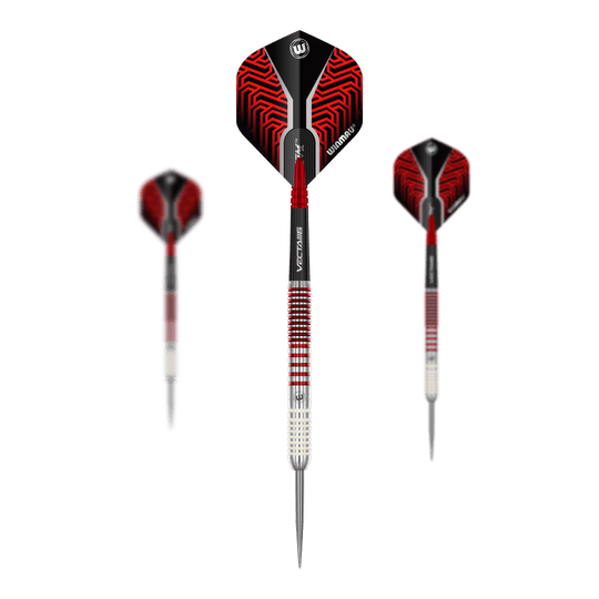 Šipky Winmau Team 360 Jack Johnson ocelové - 24g Abgebildet ist ein Set Winmau Team 360 Jack Johnson Steeldarts mit einem Gewicht von 24g. Die Pfeile sind für das Steeldartspiel geeignet.