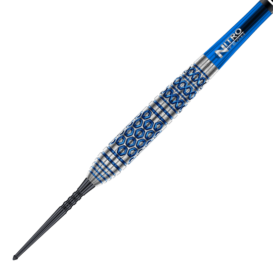 Abgebildet ist das Produkt Red Dragon Luke Humphries TX5 Steeldarts. Das Bild zeigt die Steeldarts aus einer bestimmten Perspektive.