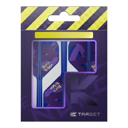 Target K-Flex Luke Littler Zrozen pro vítězství ve standardních letech, mistr světa č. 2 Abgebildet sind die Target K-Flex Luke Littler Born To Win World Champion No2 Standard Flights. Diese Flights werden beim Darts verwendet.
