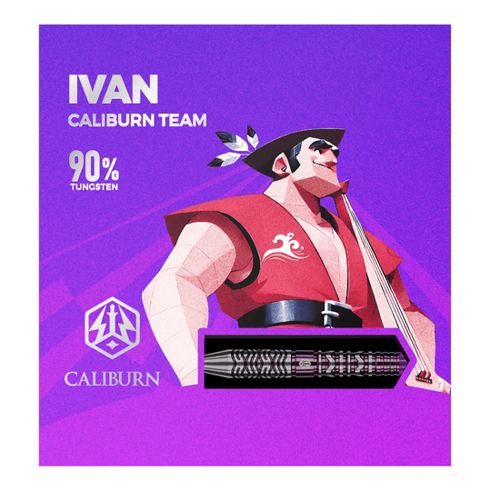 Ocelové šipky Caliburn Awakening Ivan Zu sehen sind die Caliburn Awakening Ivan Steeldarts. Diese Steeldarts sind bekannt für ihre Präzision.