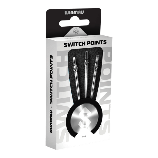 Ocelové hroty šipek Winmau Switch Point Wave - stříbrný efekt Abgebildet sind die Winmau Switch Point Wave Steeldartspitzen im Silver Effect. Die Spitze ist für Dartpfeile geeignet und sorgt für einen besonderen Look.