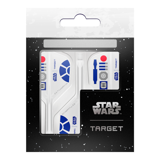 Lety Target Star Wars K-Flex R2D2 č. 6 Target Star Wars K-Flex R2D2 No6 Flights Dartflights sind auf dem Bild zu sehen. Die Flights zeigen ein Design im Star Wars-Stil mit R2D2-Motiv.