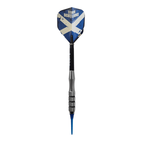 Šipky McDart Scottish Cross Brass Soft - 18g Abgebildet sind die McDart Scottish Cross Brass Softdarts mit 18g. Die Darts tragen ein schottisches Kreuz und sind für Softdarts ausgelegt.