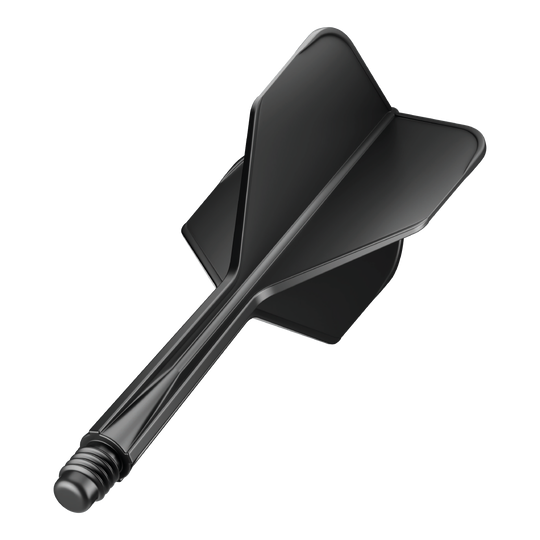 Systém letmých hřídelí GOAT A1R No6 - černý Das Bild zeigt das Produkt "GOAT A1R No6 Flight-Shaft-System - Schwarz". Es handelt sich um ein schwarzes Flight-Shaft-System für Darts.