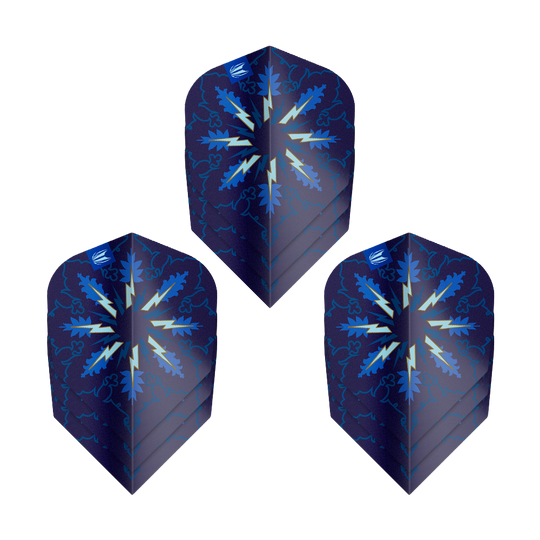 Das Bild zeigt die Target ProUltra Phil Taylor Power Gx2 No6 Flights - 3 Sets. Diese Dart-Flights sind für fortgeschrittene Spieler geeignet.