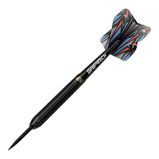 Šipky GOAT Athlete černé wolframové oceli Zu sehen sind die GOAT Athlete Black Tungsten Steeldarts. Die Steeldarts bestehen aus hochwertigem Tungsten mit einem sportlichen Aussehen.