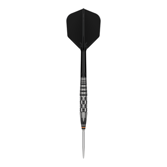 Ocelové šipky Target Japan Black Marque Dancing Duck GEN 4 Das Bild zeigt einen Target Japan Black Marque Dancing Duck GEN 4 Steeldart. Der Dartpfeil hat ein elegantes, schwarzes Design mit einer metallischen, strukturierten Griffzone.