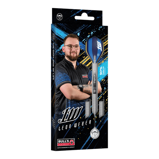 Měkké šipky Bulls Leon Weber - 22g Das Bild zeigt Bulls Leon Weber Softdarts mit 22 Gramm Gewicht. Die Darts sind speziell für Softdart-Spiele entwickelt.