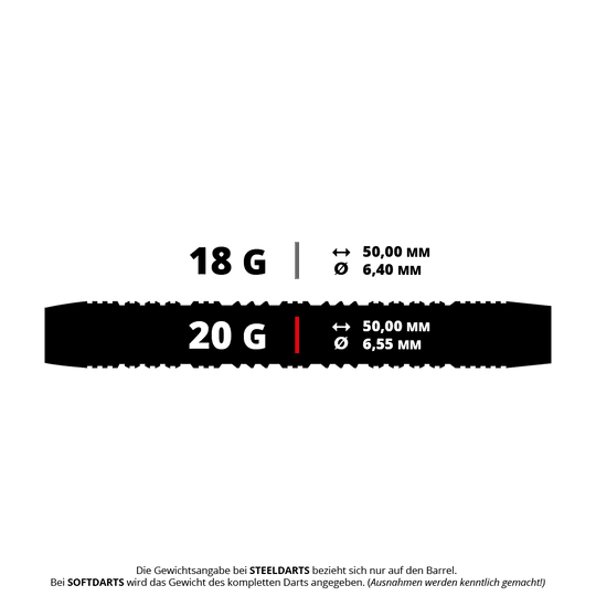 Měkké šipky Harrows Impact Das Bild zeigt einen Harrows Impact Softdart mit 20 Gramm. Dieses Modell ist ideal für elektronische Dartscheiben.