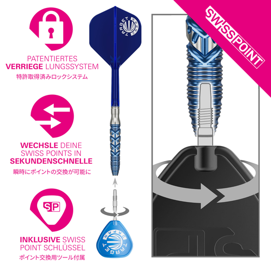 Ocelové šipky Target Japan Sereno GEN3 Swiss Point Ocelové šipky Target Japan Sereno GEN3 Swiss Point