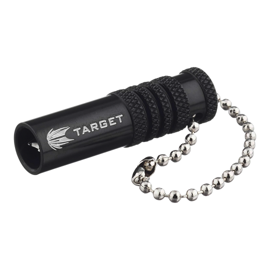 Odstraňovač zbytků hřídele nástroje Target Extractor - černý Abgebildet ist das Target Extractor Tool Shaftrestentferner in Schwarz. Es handelt sich um ein Werkzeug zum Entfernen von Dart Shafts.