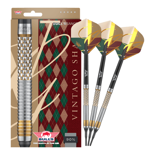 Šipky Bulls NL Vintage Shark Soft - 18g Dies ist ein Bild von Bulls NL Vintago Shark Softdarts - 18g. Zu sehen sind hochwertige Softdarts für den Dartsport.