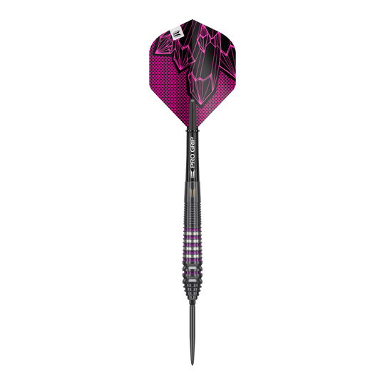Šipky Target Lorraine Winstanley GEN2 Swiss Point ocelové - 24g Das Bild zeigt Target Lorraine Winstanley GEN2 Swiss Point Steeldarts - 24g. Es handelt sich um hochwertige Darts für Turnierspieler.