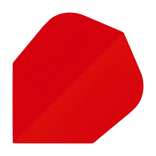 Dieses Bild zeigt einen Nylon-Stoff Flight in roter Farbe. Es handelt sich um einen Dartpfeil-Zubehörartikel.
