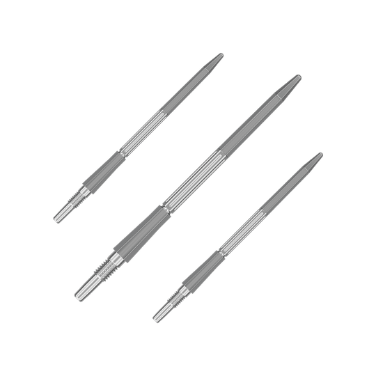 Špičky na šipky Target Elysian Archetype 43 Swiss Point ocelové - stříbrné Das Bild zeigt ein Set der Target Elysian Archetype 43 SwissPoint Dartspitzen in Silber mit 42 mm Länge. Die Spitzen sind geeignet für professionelle Dartspiele.