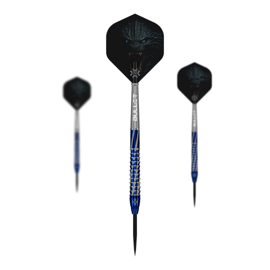 Ocelové šipky Bullet Hydra Das Bild zeigt die Bullet Hydra Steeldarts. Ein Set präziser Steeldarts für den Dartsport.