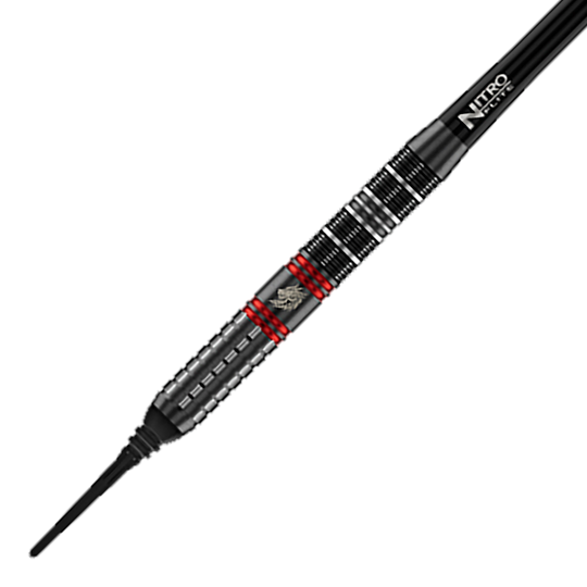 Šipky Red Dragon Jonny Clayton RD-ULTRA měkké - 18g Abgebildet sind die Red Dragon Jonny Clayton RD-ULTRA Softdarts mit 18g. Die Darts besitzen rote und schwarze Akzente und ein charakteristisches Flight-Design.