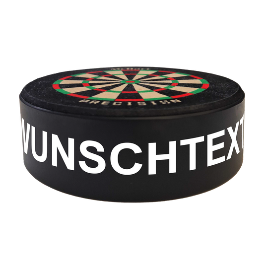 Terč McDart Precision Mini s vlastním textem Dieses Bild zeigt ein Produktbild mit dem Dateinamen 765_McDart_Mini_Precision_Dartboard_Darthalter_2_Arial. Das genaue Produkt ist nicht angegeben.