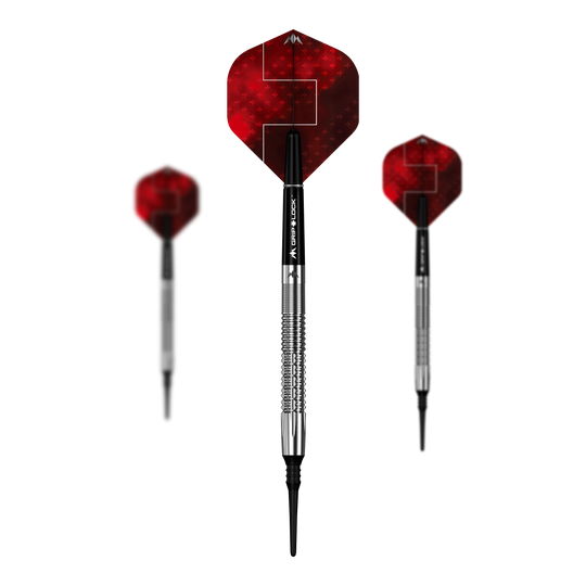 Mission Thomas Junghans Softdarts - 20g Dieses Bild zeigt das Set Mission Thomas Junghans Softdarts mit einem Gewicht von 20 Gramm. Das Dartset ist als Komplettpaket dargestellt.