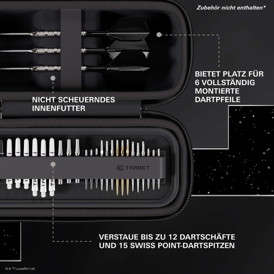 Pouzdro na šipky Target Star Wars Boa – Stormtrooper Das Target Star Wars Boa Dartcase - Stormtrooper ist hier abgebildet. Das Produkt zeigt ein Star Wars Stormtrooper Motiv.