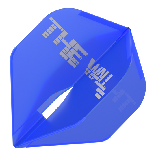 Letky Martin Schindler Blue L-L-Style1PRO Dies ist ein blauer Dartflight des Modells "L-Style Martin Schindler Blau L1PRO". Auf dem Flight steht in weißen Blockbuchstaben "THE WALL".