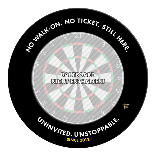 Obložení terče Wasp v McDart Arena Abgebildet ist das McDart Arena Wespe Dartboard Surround. Dieses Produkt dient als Umrandung für ein Dartboard.