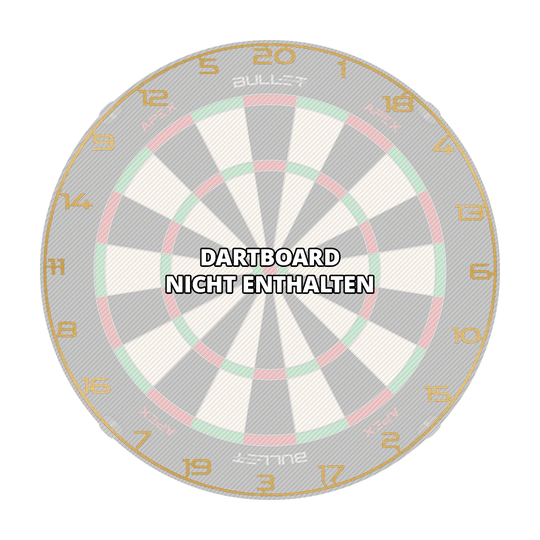 Kroužek s číslem na terč Bullet Das Bild stellt einen Dartboard Zahlenring in goldener Farbe dar. Es geht um das Produkt 'BT1000160 Bullet Dartboard Zahlenring Gold 3'.