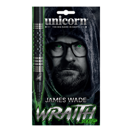 Měkké šipky Unicorn Wraith James Wade - 19g Abgebildet sind die Unicorn Wraith James Wade Softdarts - 19g. Die Darts haben ein schlankes Design für präzises Werfen.
