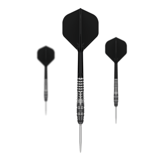 Ocelové šipky Target Japan Black Marque Blaze Swiss Point - 23g Abgebildet ist das Set der Target Japan Black Marque Blaze Swiss Point Steeldarts - 23g. Das Set besteht aus drei hochwertigen Steeldarts für den professionellen Gebrauch.