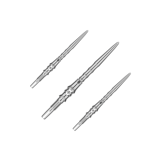 Špičky na šipky Target Japan Premium Swiss Point - stříbrné Ein Set silberner SwissPoint-Dartspitzen mit einer Länge von 30 mm ist abgebildet. Die Dartspitzen sind für den Einsatz mit Target Japan Premium geeignet.