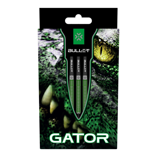 Ocelové šipky Bullet Gator Abgebildet sind die Bullet Gator Steeldarts. Sie sind speziell für Präzision und Kontrolle beim Dartspiel entwickelt.