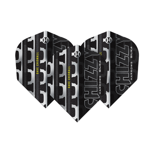 Abgebildet ist Harrows Dave Chisnall Chizzy Series 4 No6 Flights. Die Flights sind für den Einsatz beim Dart bestimmt.