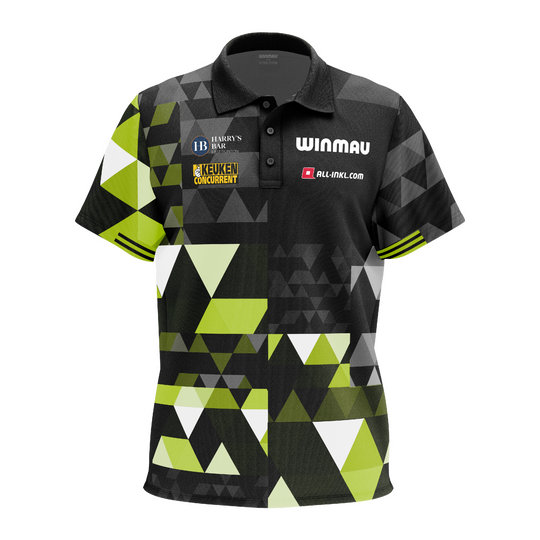 Polo tričko Winmau Michael Van Gerwen fan edition Poloshirt der Winmau Michael Van Gerwen Fan-Edition. Das Produkt ist als Fanartikel für Michael Van Gerwen entworfen.