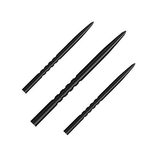 Ocelové hroty šipek Shot Grip Point - černé Ein Bild zeigt ein Produkt mit dem Namen SM3823_Shot_Grip_Point_Steeldartspitzen_Schwarz_45mm_1Set. Das Produkt ist vermutlich ein Set von schwarzen Dartspitzen.
