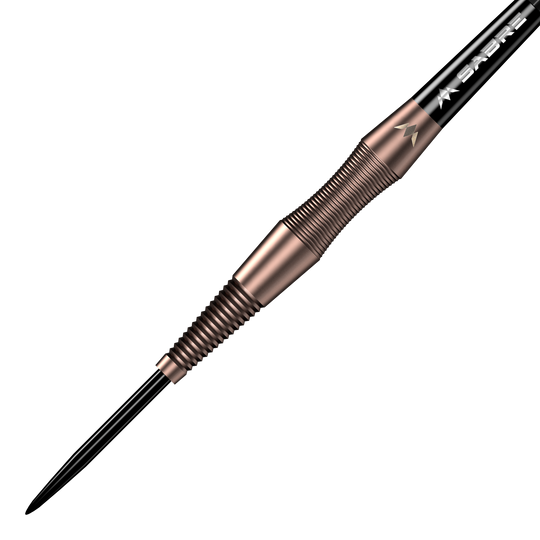 Mission Deadshot Bronze Steeldarts - 23g wird auf dem Bild gezeigt. Die Steeldarts sind für Präzision und Langlebigkeit entwickelt.