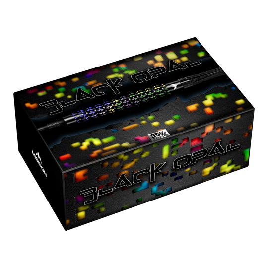 Měkké šipky Mission Black Opal - 20g Dieses Bild zeigt die Mission Black Opal Softdarts - 20g. Die Softdarts werden detailliert präsentiert.