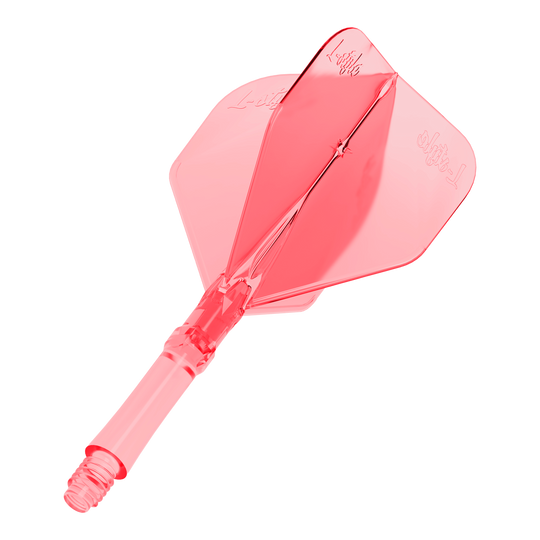 Letky L-Style L-Sytem - čirá červená Zu sehen ist das Produkt L-Style L-Sytem Flights - Clear Red. Die roten, durchsichtigen Flights sind Zubehör für Dartpfeile.