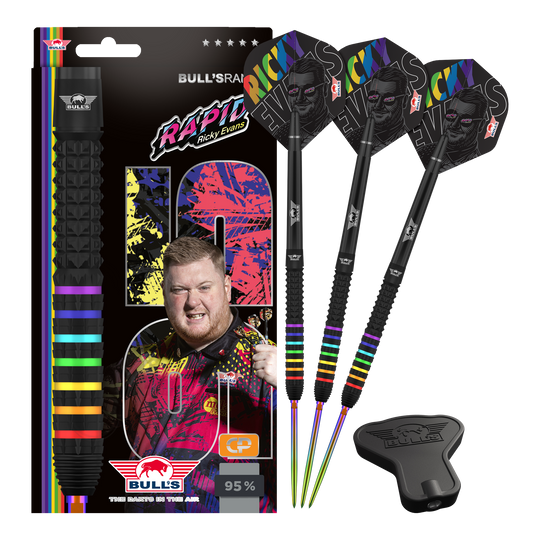 Šipky Bulls NL Ricky Evans Rapid 95 Convertible Point Steel Darts Šipky Bulls NL Ricky Evans Rapid 95 Convertible Point Steel Darts