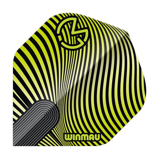 Letky Winmau Prism Delta MvG Green Black No2 Standard Dieses Bild zeigt die Winmau Prism Delta MvG Green Black No2 Standard Flights. Die Flights sind in den Farben Grün und Schwarz gehalten.