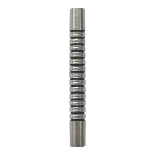 McDart Black Ring Softdart hlavně - 18g Abgebildet ist ein McDart Black Ring Softdart Barrels - 18g. Es handelt sich um einen schwarzen Dart-Barrel mit Ringstruktur.