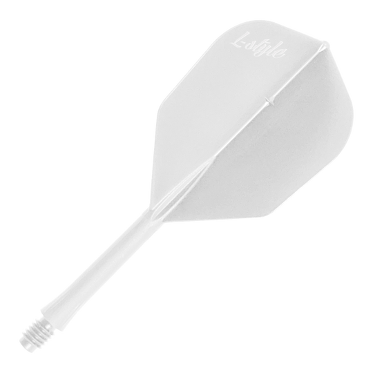 Das Bild zeigt einen Dart-Flight in Weiß. Die Datei heißt LSF-901_L-Style_BarFlight_Wei_1.