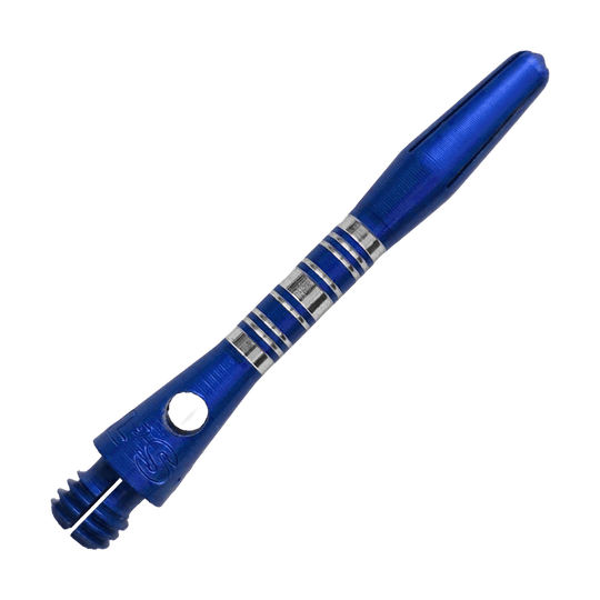 Hliníkové shafty Bulls NL Supra - modré - 34 mm Bulls NL Supra Aluminium Shafts, blau und 34 mm lang, sind abgebildet. Diese Schäfte sind ideal für Dartspieler, die Wert auf Haltbarkeit legen.