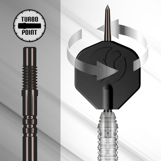 Nástroj Shot Turbo Point Das Foto zeigt das Shot Turbo Point Tool. Dieses Tool wird für den Wechsel und die Pflege von Dartspitzen verwendet.