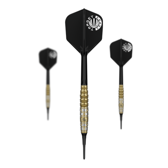 Měkké šipky Target Japan Prime Series Mayuko Morita Mayo GEN7.5 - 20g Abgebildet ist das Set der Target Japan Prime Series Mayuko Morita Mayo GEN7.5 Softdarts mit 20 Gramm. Das Set zeigt alle enthaltenen Darts und Zubehör für Softdartspieler.