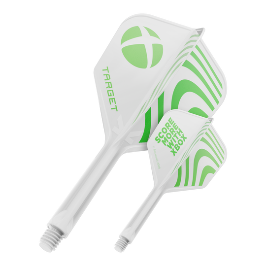 Letky Target Xbox K-Flex No6 - bílé Hier ist wahrscheinlich ein Target Xbox KFlex No6 Flights in der Größe 26mm abgebildet. Die Darstellung zeigt ein einzelnes Dart-Flight-Zubehörteil.