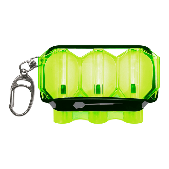 Pouzdro Krystal Flight Case ve stylu L - neonově žluté Dies ist das L-Style Krystal Flight Case in Neon-Gelb. Das Etui besitzt einen Karabinerhaken zum einfachen Befestigen.