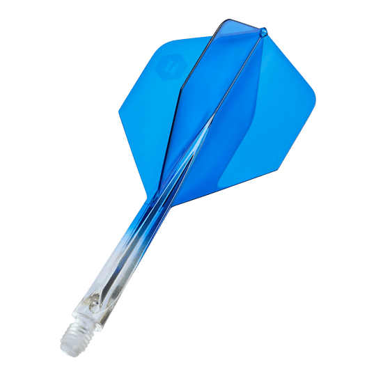Unicorn Forge Dvoubarevné standardní letky č. 2 - čirá modrá Unicorn Forge Two Tone No2 Standard Flights in Klar Blau, Medium, sind zu sehen. Es sind Ersatz-Flights für Dartpfeile.