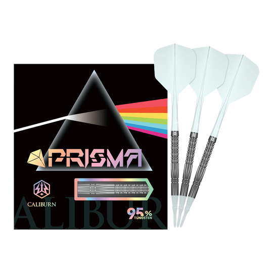 Měkké šipky Caliburn Prisma P2 - 20g Hier sieht man die Caliburn Prisma P2 Softdarts mit einem Gewicht von 20g. Sie sind ideal für alle, die Wert auf hochwertige Darts legen.