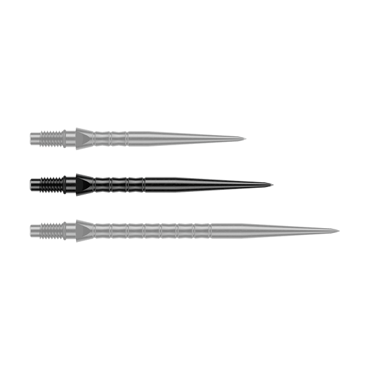Ocelové hroty na šipky Winmau Switch Point Wave - černé Dieses Bild zeigt Steeldartspitzen mit Wave-Struktur in Schwarz. Die Spitzen sind vermutlich 30 mm lang.