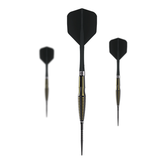 Ocelové šipky Caliburn V-Series V1 Zu sehen ist ein Set der Caliburn V-Series V1 Steeldarts. Die Steeldarts sind besonders präzise und langlebig.